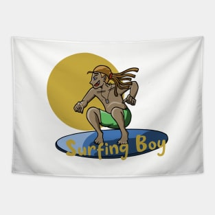 Surfing Boy Tapestry