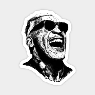 Ray Charles Portrait Art Magnet