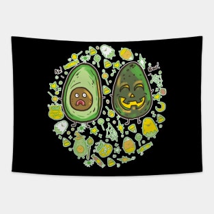 avocado jack o lantern Tapestry