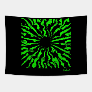 Vector Elemental Green in a Box by Blackout Design Tapestry