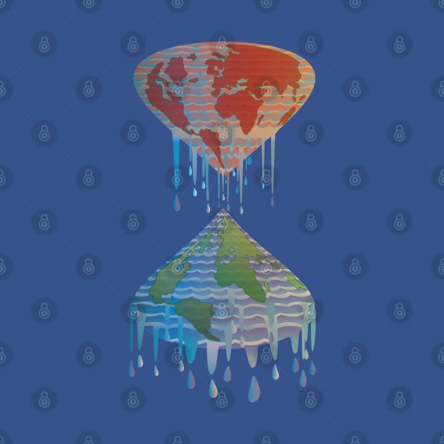 Melted earth because global warming and climate change by tepy 