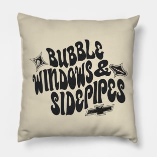 Bubble Windows & Side Pipes! (Black) Pillow