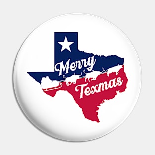 Merry Texmas - Flying Santa Pin