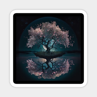 Tree of Life - Reflecting Cherry Blossom Magnet