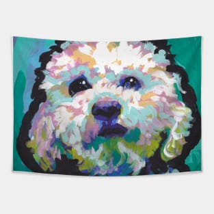 maltese poodle MALTIPOO Dog Bright colorful pop dog art Tapestry