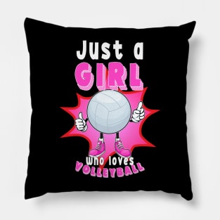 Just A Girl Who Loves Volleyball Pillow