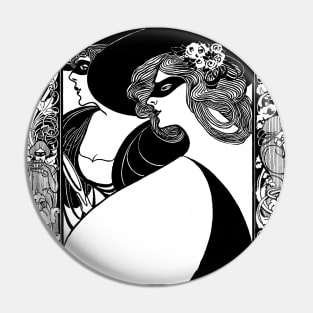 Two Masked Women Pin