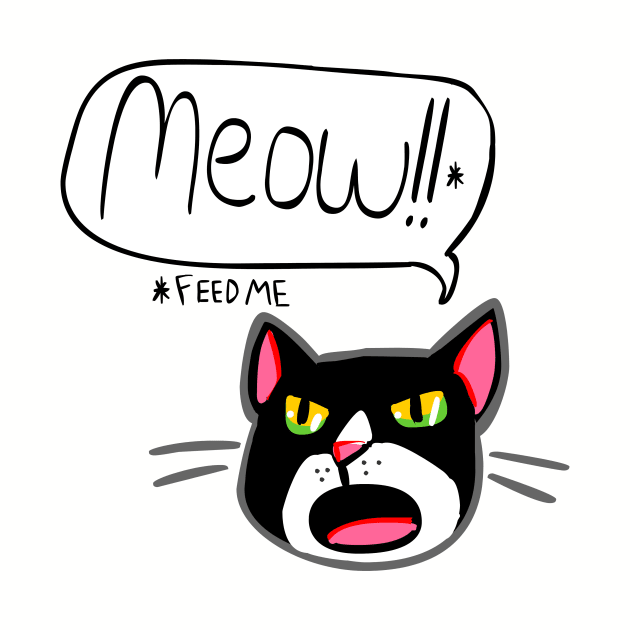 Funny Cat Feed Me Meow 2.0 by sky665