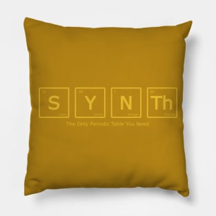 Synth Periodic Table of Synthesizer Pillow