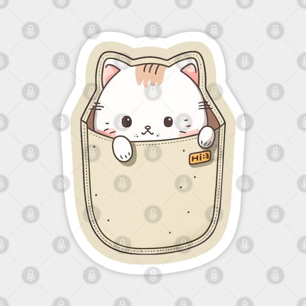Pocket Meow Friend Magnet by neomon