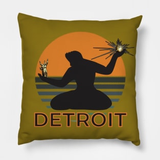 The Spirit of Detroit Pillow