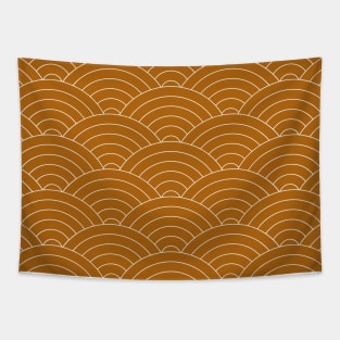 Waves (Golden Brown) Tapestry