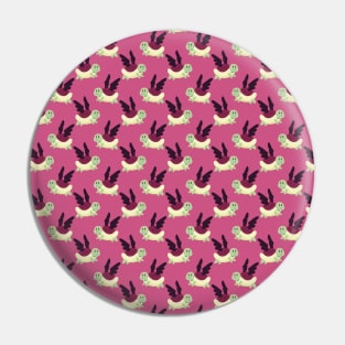 Flying Turtle Pink Pattern Pin