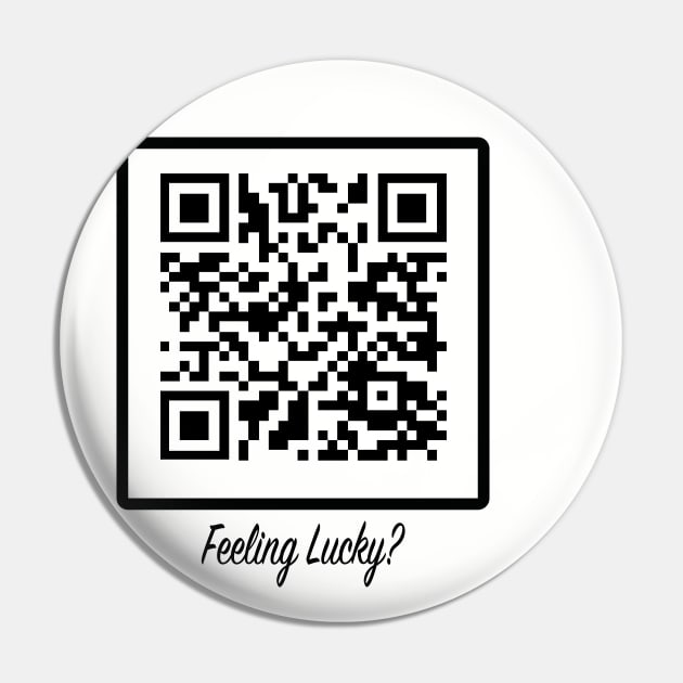 Rick Roll QR Code Small Pin for Sale by designsbykevin