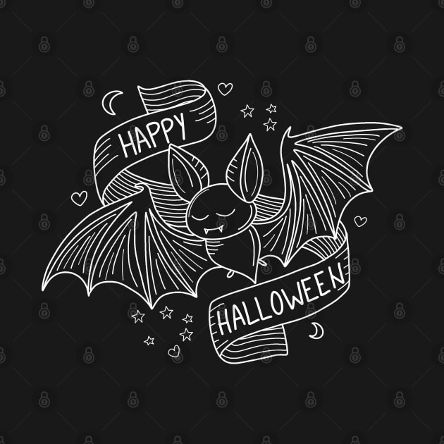 Cute Halloween Bat by valentinahramov