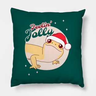 RAPTOR Leopard Gecko, Christmas Edition! Feelin Jolly! I Pillow