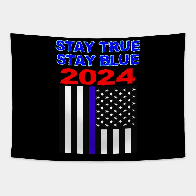 Back the Blue Flag shirt, Stay True, Stay Blue Tapestry by SidneyTees