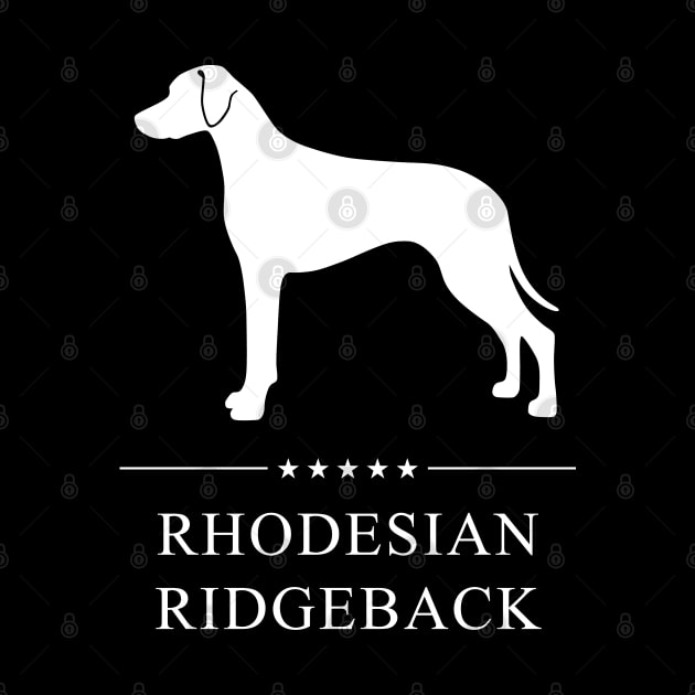 Rhodesian Ridgeback Dog White Silhouette by millersye