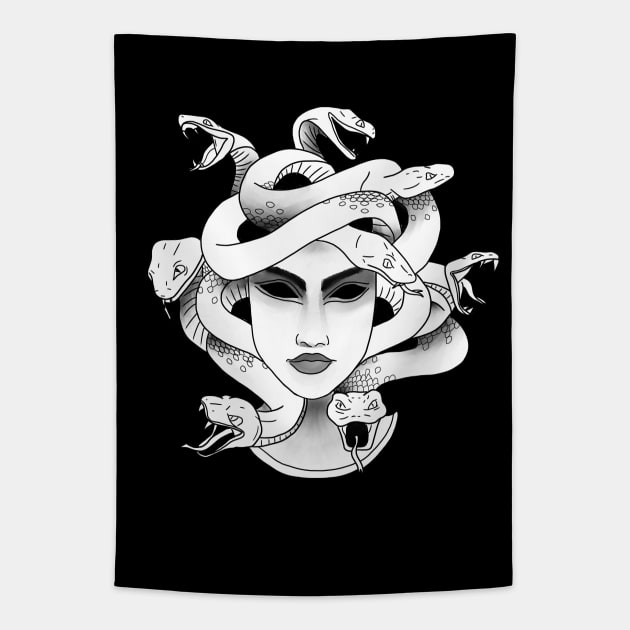 Medusa Tapestry by SnugglyTh3Raven