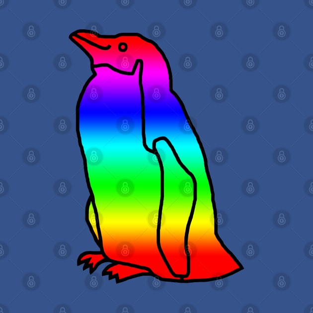 Bright Rainbow Penguin by ellenhenryart