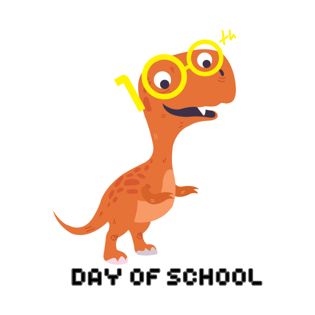 Dinosaur T-Rex 100th Day Of School Funny Gifts by macshoptee