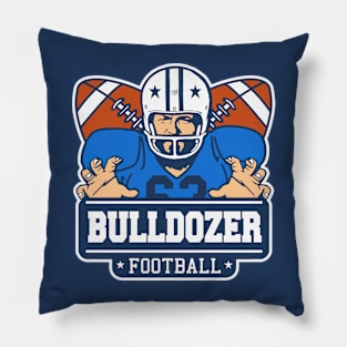 Bulldozer football Pillow