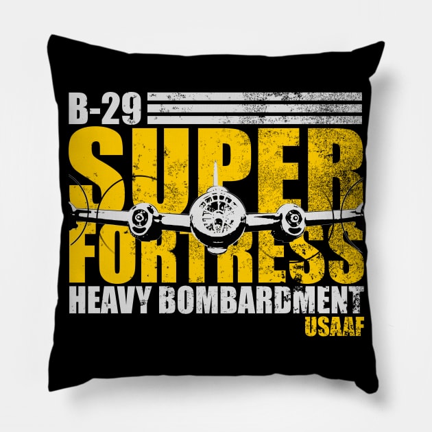 B-29 Superfortress (distressed) Pillow by TCP