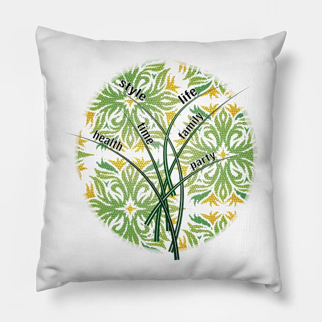 Green life, healthy, lifestyle Pillow by Lady_M