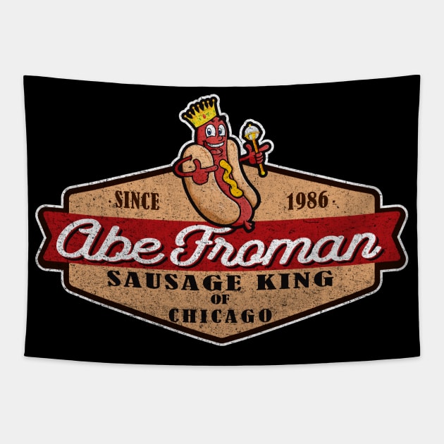 Abe Froman Sausage King of Chicago Retro Seal Tapestry by Alema Art