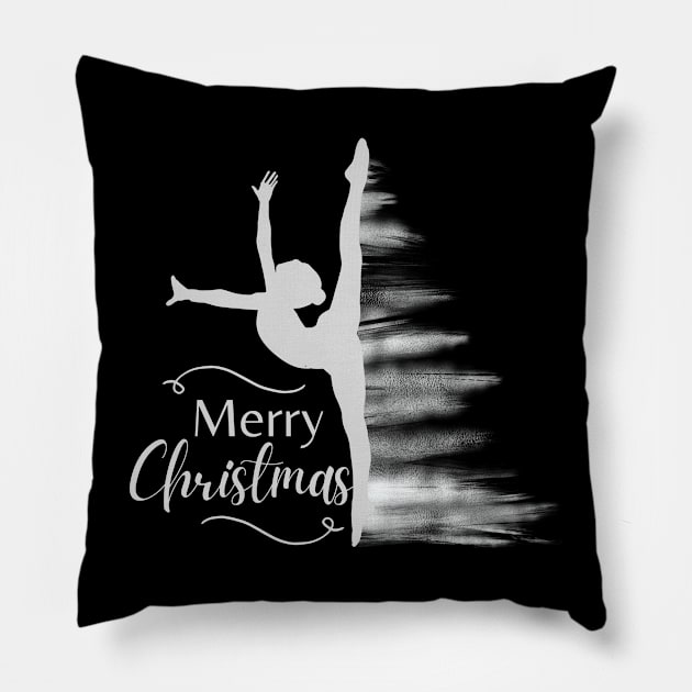 Merry Christmas dancer design Pillow by Dancespread