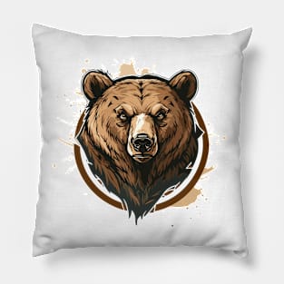 Graffiti Paint Grizzly Bear Creative Pillow