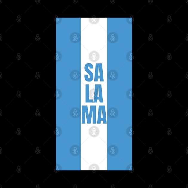 Salama City in Guatemala Flag Colors Vertical by aybe7elf