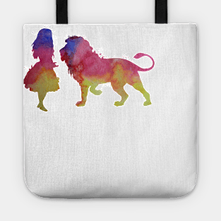 Lion and girl Tote