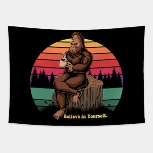 Believe in Yourself Sasquatch Tapestry