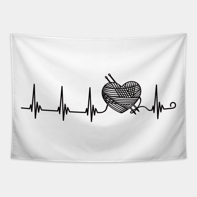 Knitting Sewing Crocheting with Passion Heartbeat Dark Tapestry by Gift Designs