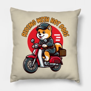 Puppy biking Pillow