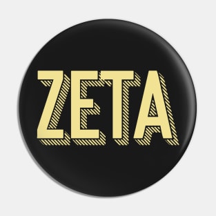 Yellow Zeta Sunshine Letter Pin