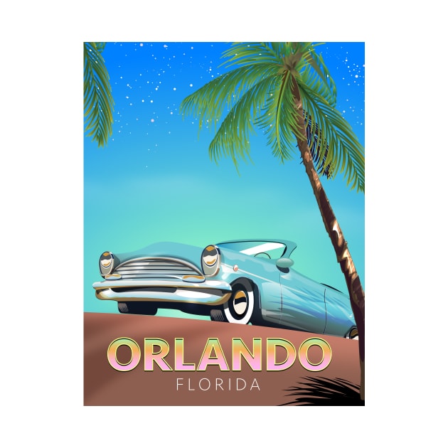 Orlando Florida vintage travel poster by nickemporium1