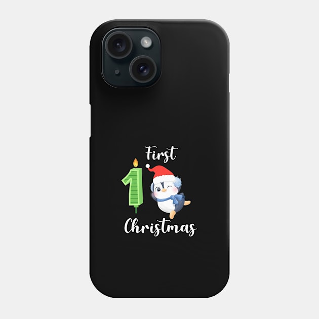 First Christmas Baby boy newborn kids Funny Penguin gifts Phone Case by madani04