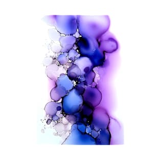 Violet Visions - Abstract Alcohol Ink Art T-Shirt