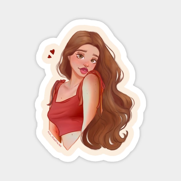 Heart Girl Magnet by Nixi