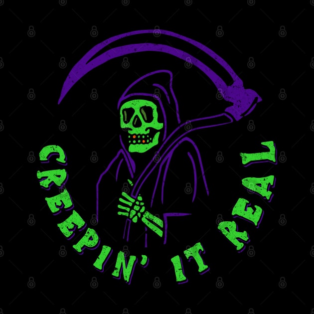 Creepin it Real - Halloween Neon by HalloweenTown