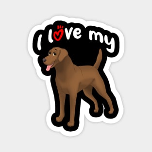 I Love My Chesapeake Bay Retriever Dog Magnet