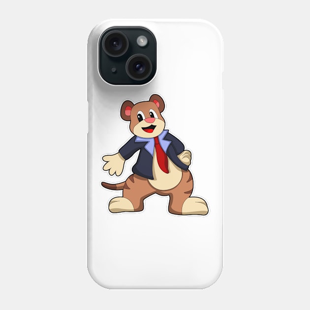 Meerkat with Dress & Tie Phone Case by Markus Schnabel