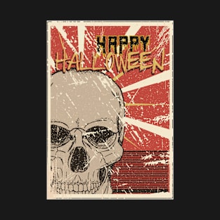 Happy Halloween Skull Poster T-Shirt