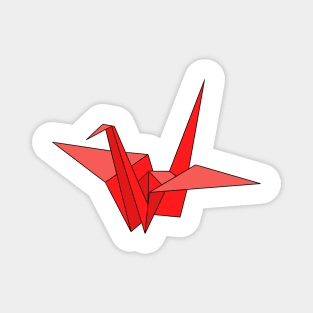 Red origami crane Magnet