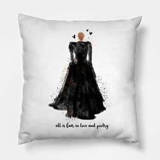 All is fair in love and poetry aesthetic watercolour Pillow