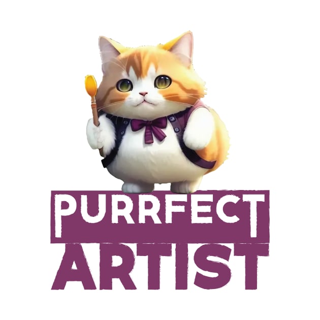 Just a Purrfect Artist Cat by Dmytro