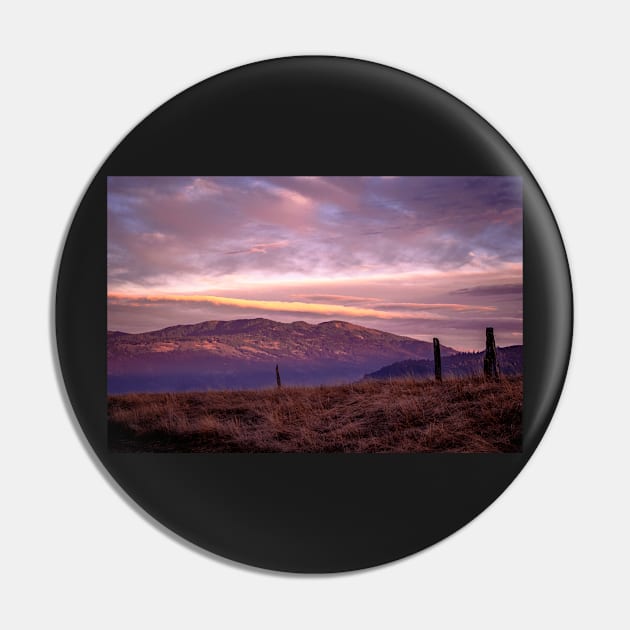 Hilly countryside at sunset Pin by blossomcophoto