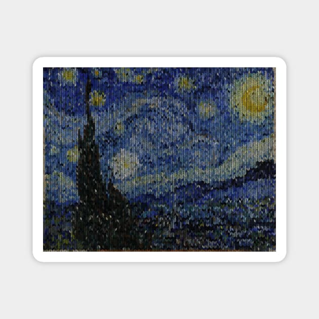 Starry night sewing Magnet by Illusory contours